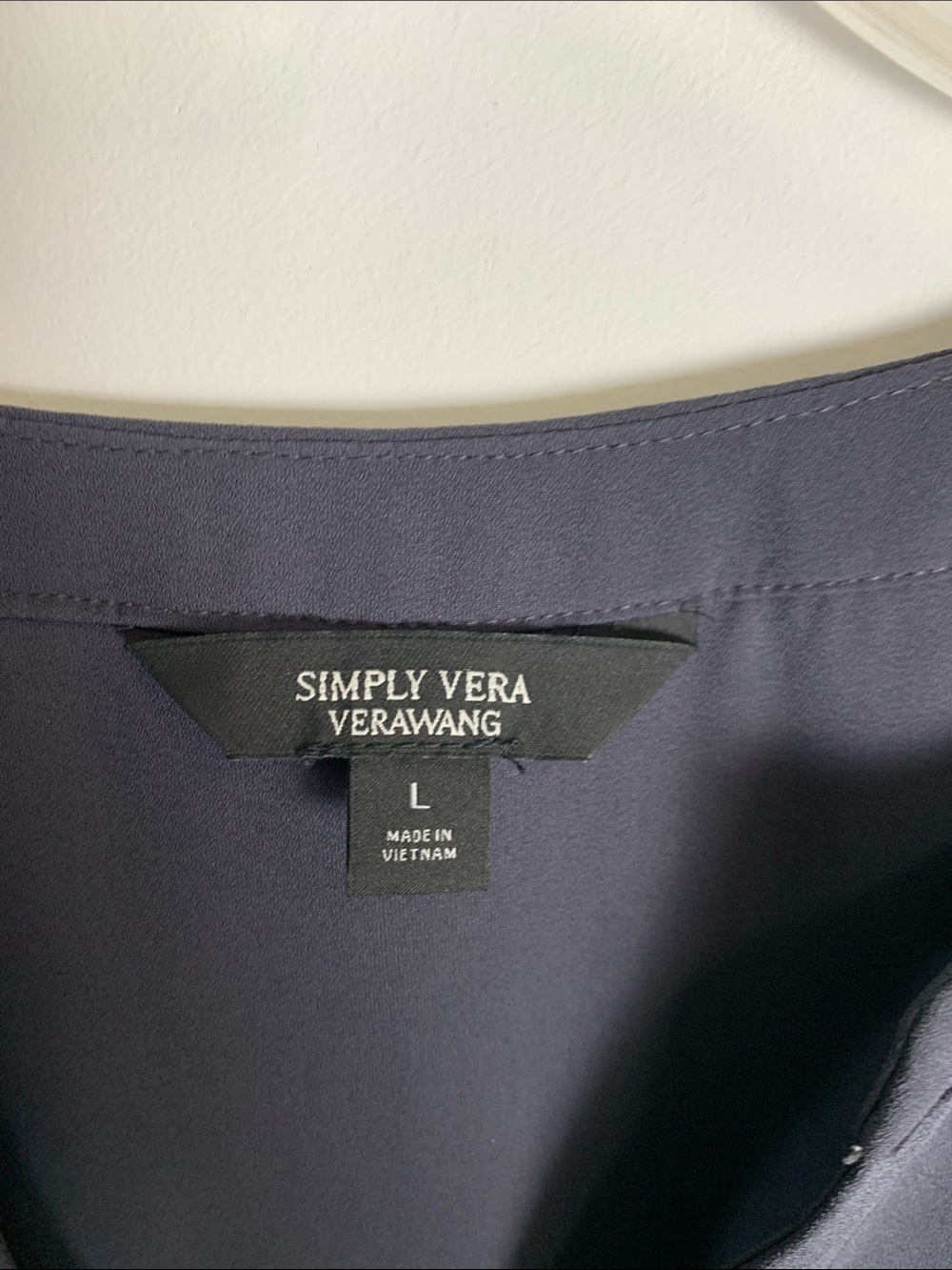 Simply Vera Vera Wang Slate Gray Long Sleeve Blouse - Picture 2 of 4